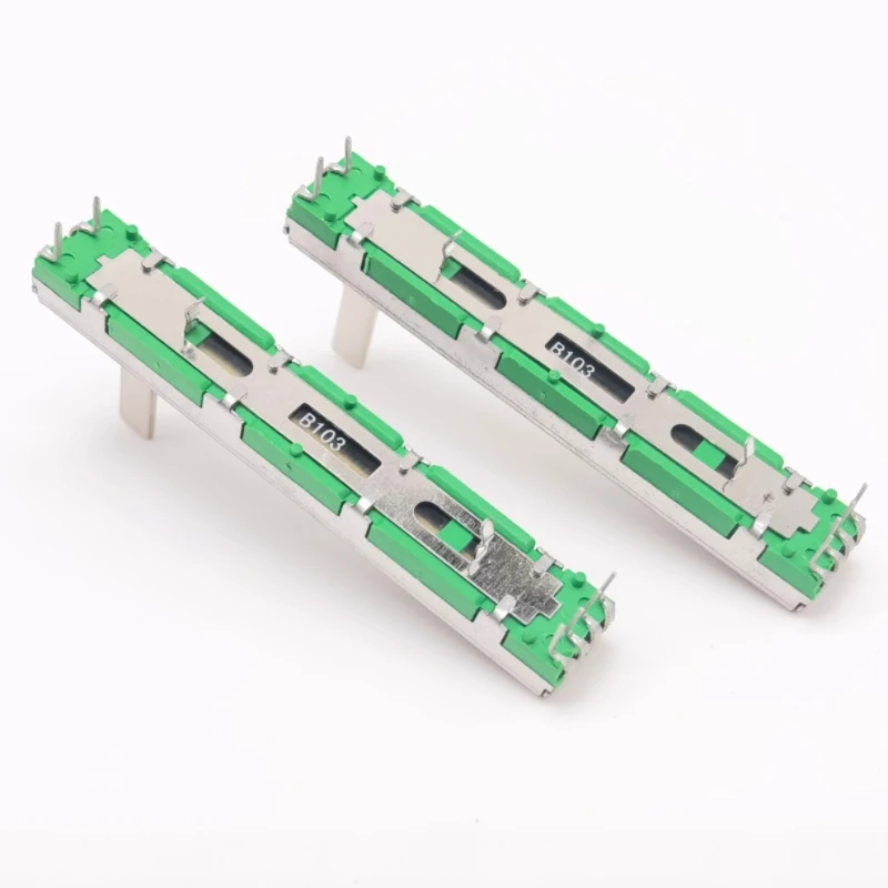 Electronic Components Linear Potentiometer 1pcs 60mm Mixer 45mm Travel Distance Fader Slide Series B103 B10K*2 Double Straight Sliding Potentiometer