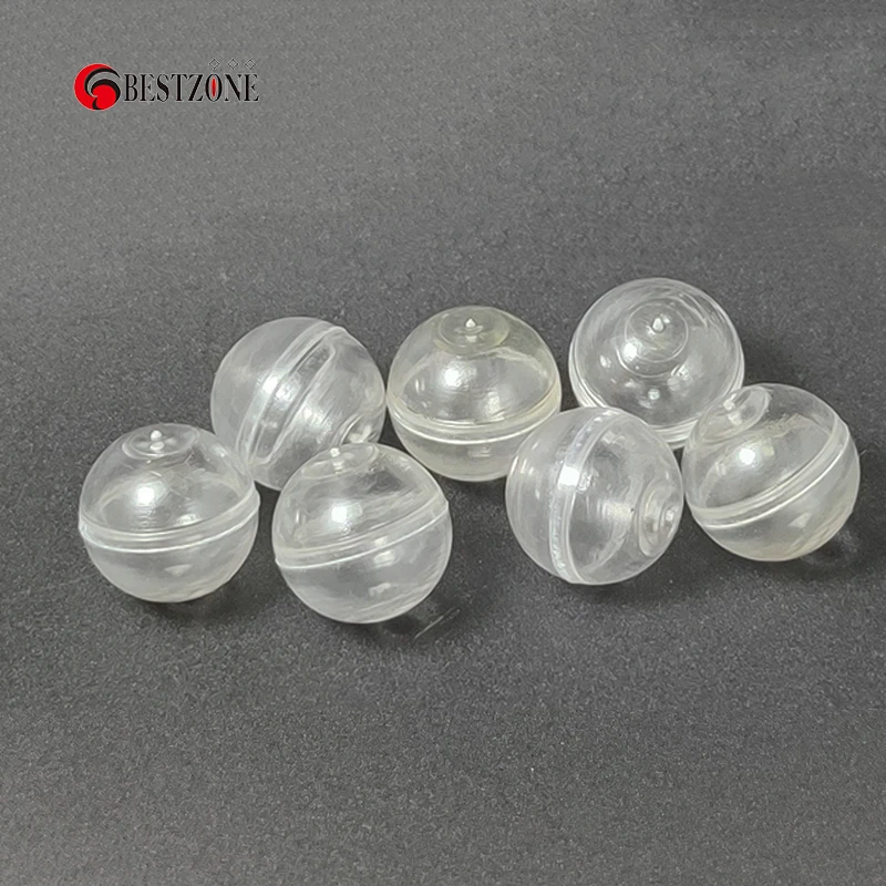 50Pcs 0.59Inch Mini 15MM Very Small Clear Transparency Plastic PS Capsule Toy Surprise Ball Tiny Container Making Things Model 3