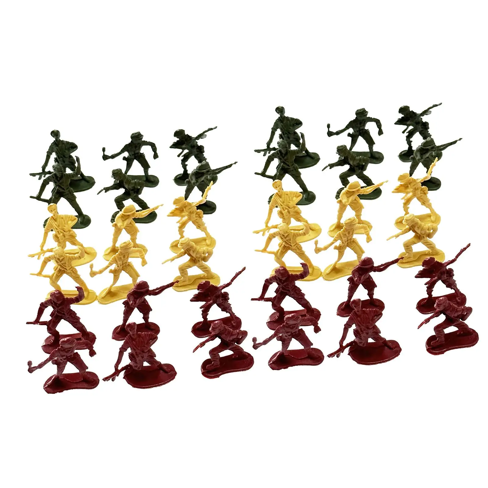 

36x Solider Figures Set Terrain Accessories for Pretend Play Learning Historical Warfare DIY Projects Kids Adults Wargame Layout