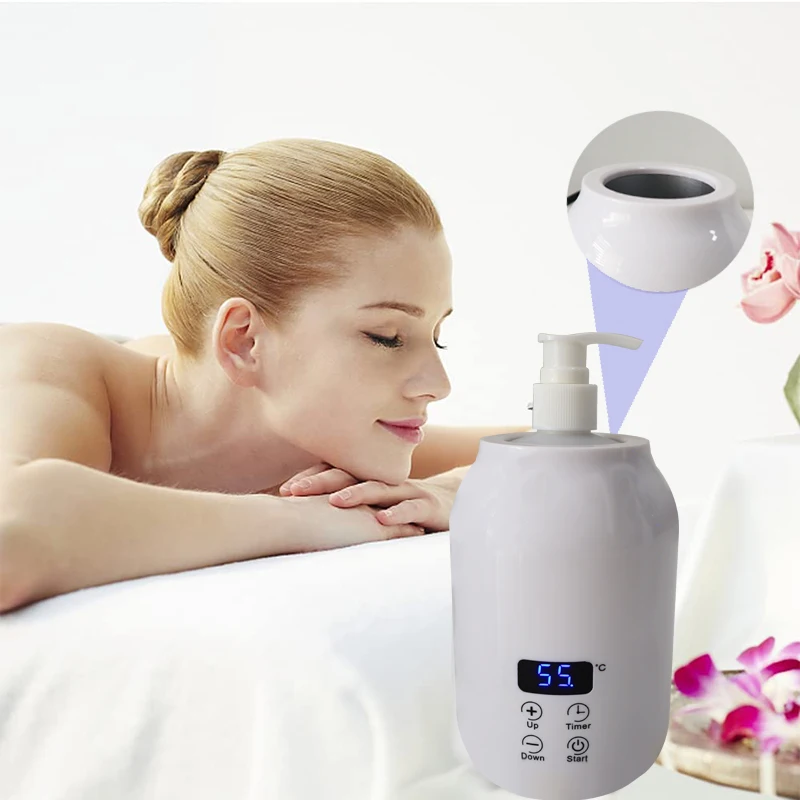 250ML Electric Massage Oil Warmer Digital Lotion Cream Heater With LED Display Bottle Dispenser For Home Pro Salon Spa Massage