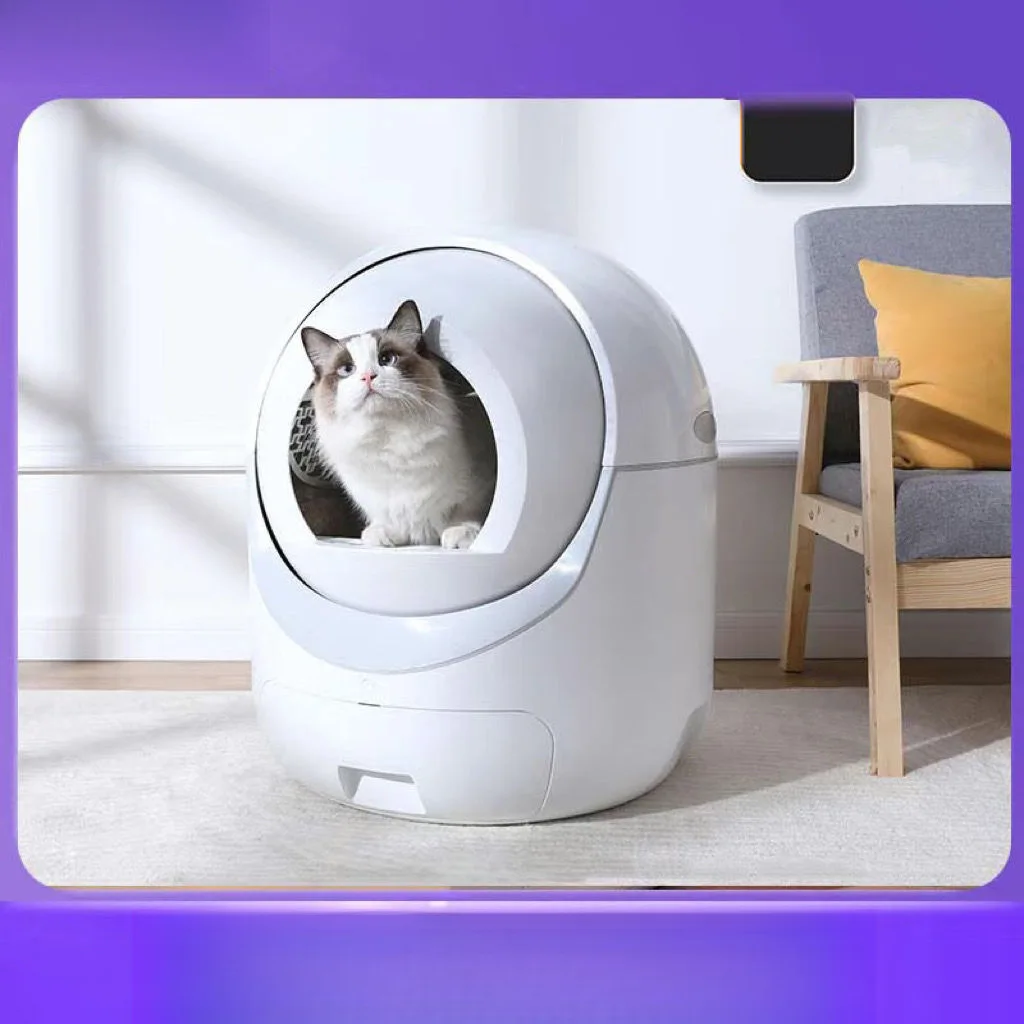 스마트 자동 고양이 화장실 자가 청소 밀폐형 화장실 냄새 제거 리모컨, 고양이 용품, 자가 청소 고양이 화장실