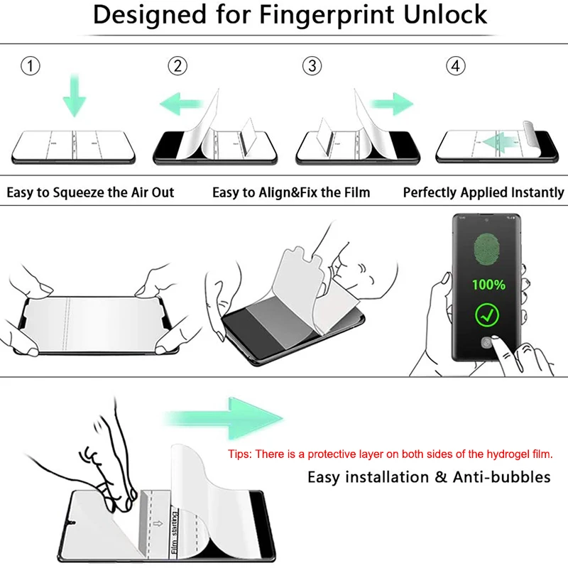 4-Pack Hydrogel Film HD Screen Protectors