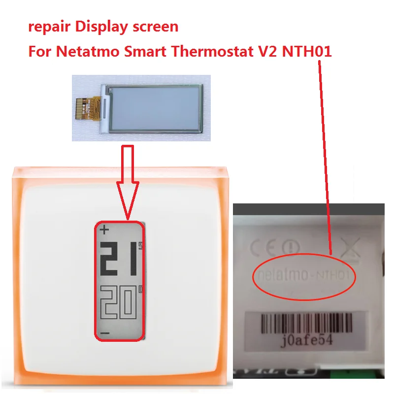 LCD Display For Netatmo Smart Thermostat V2 NTH01 For Netatmo N3ATHM02