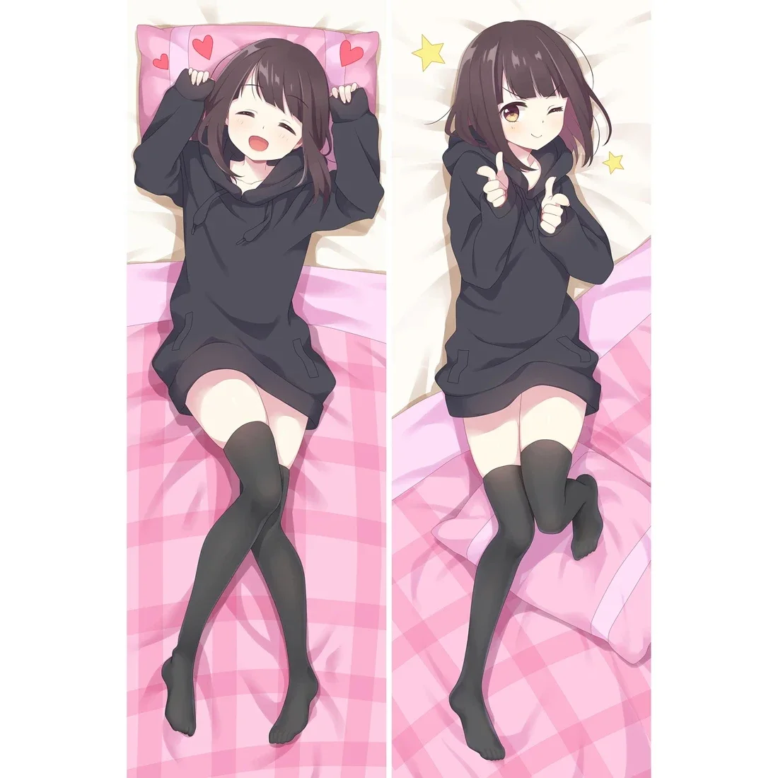 

2WAY Pillow Case Peachskin Anime Pillowcase Dakimakura Hugging Body Pillow Cover Double Side Print