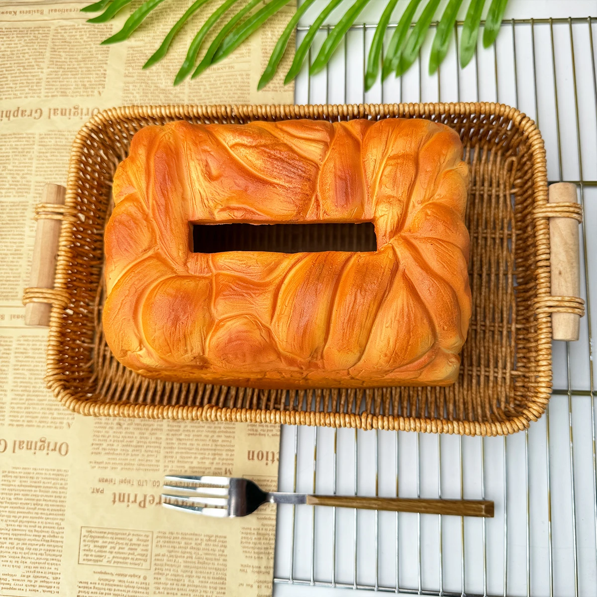 Simulation Bread Paper Extraction Box Living Room Home Tissue Box Advanced Light Luxury Tea Table Table Decorative Ornaments