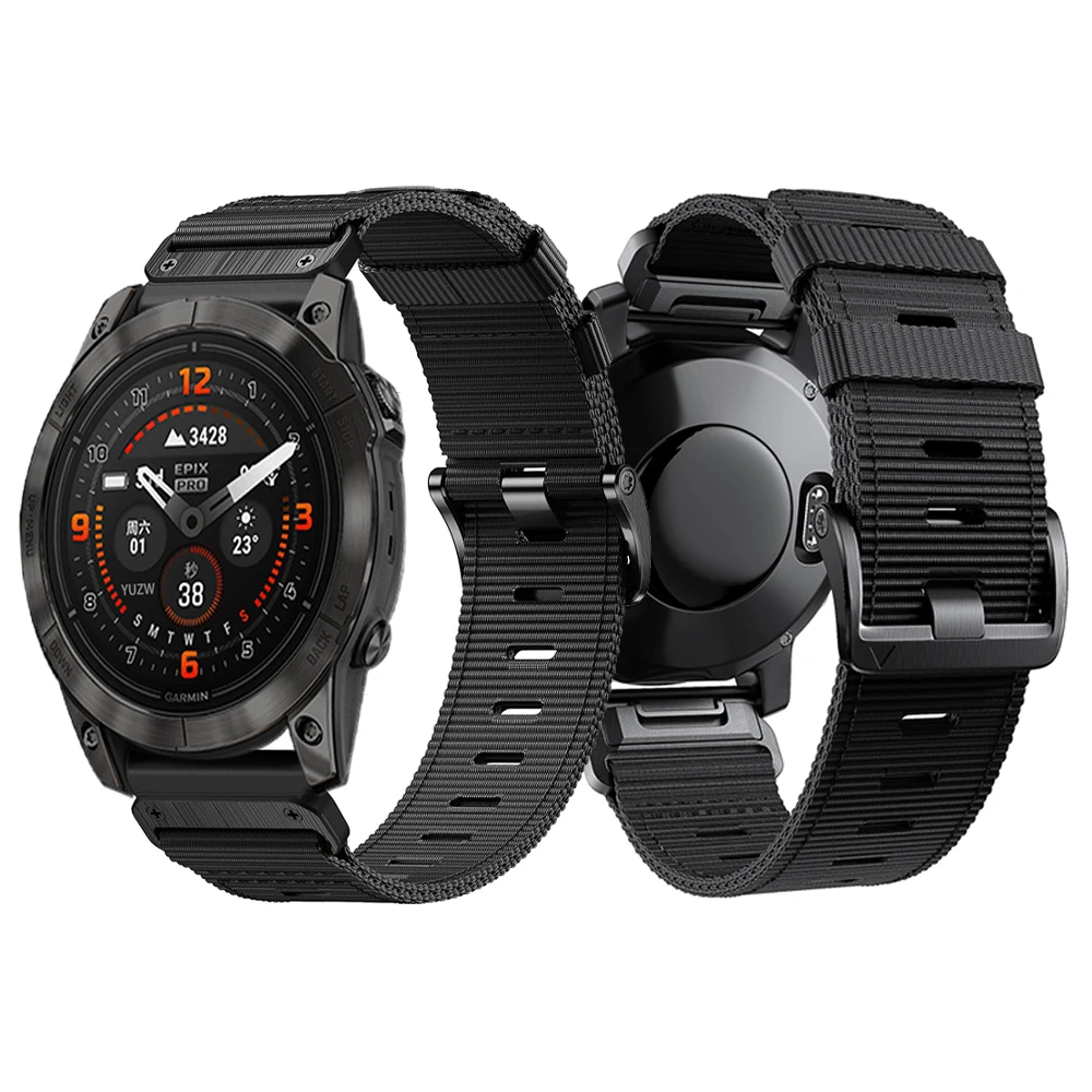 Enduro Per Garmin Epix Gen 2 Pro Cinturino Intrecciato In Nylon Discesa Mk2 Mk2I Mk1 G1 22Mm 26Mm Cinturino Di Ricambio In Nylon A Sgancio Rapido