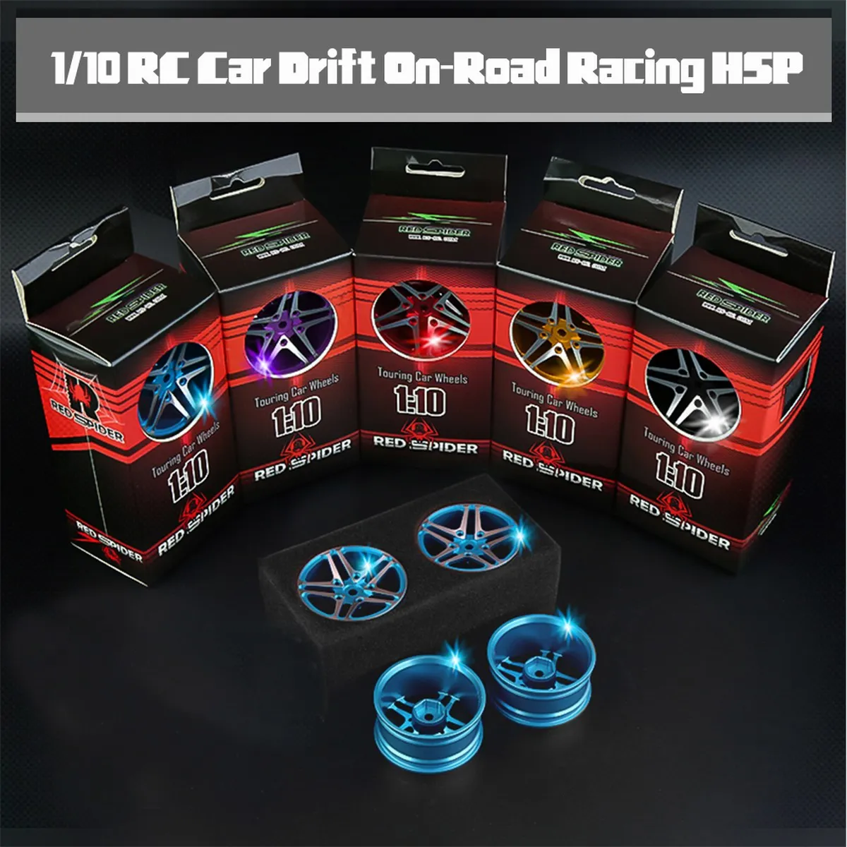 

4PCS Aluminum Touring Wheel Rim 52mm for Universal 1/10 HSP HPI Traxxas Tamiya Kyosho RC On-road Drift Car Wheel hub Parts