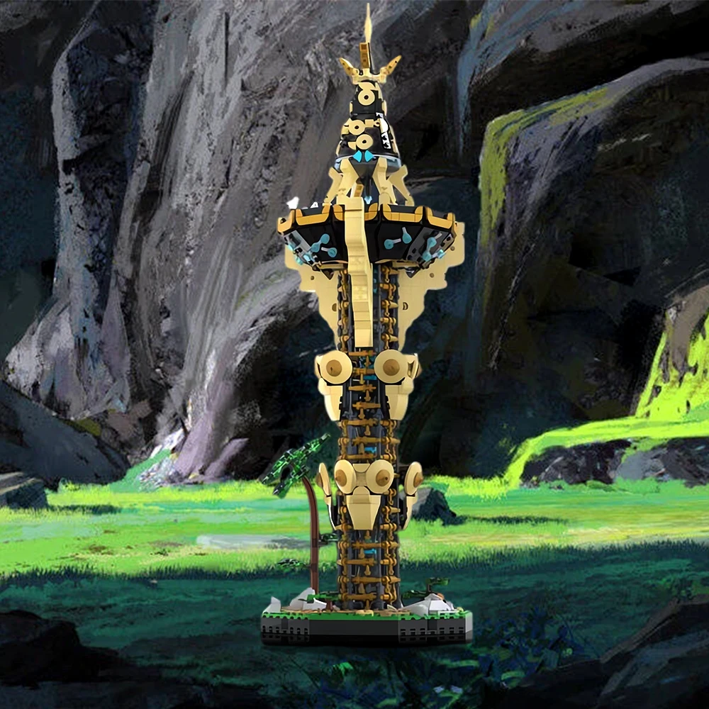 

Конструктор gobrick Moc Zeldaed, башня Sheikah, Модель игры, архитектура Sheikah, семейная сборка, игрушки для детей, подарок на день рождения