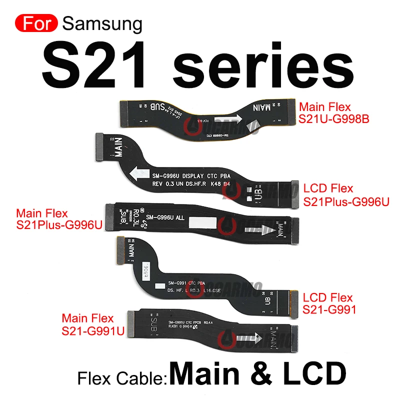 For Samsung Galaxy S21 FE 5G S21Plus G990 G996 G998 Wi-Fi Signal Antenna Main Board Connector Motherboard & LCD Flex Cable