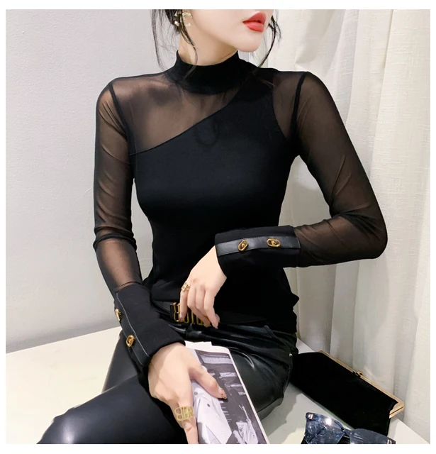 half mesh top