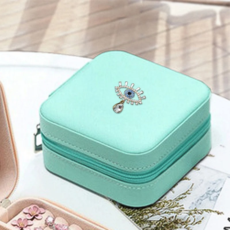 Women Luxury Leather Jewelry Organizer Display Travel Jewelry Case Boxes Girls Storage Jewelry Box Holder Gifts 2022 Fashion