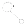 925 Sterling silver Fine Jewelry Geometric Round Bezel CZ Sparking Women Hand Chain Bracelet 6
