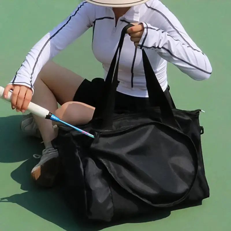 Women's Tennis Bag Large Tennis Racket Bag Waterproof Adjustable Shoulder Strap Sports Fitness Outing Luggage