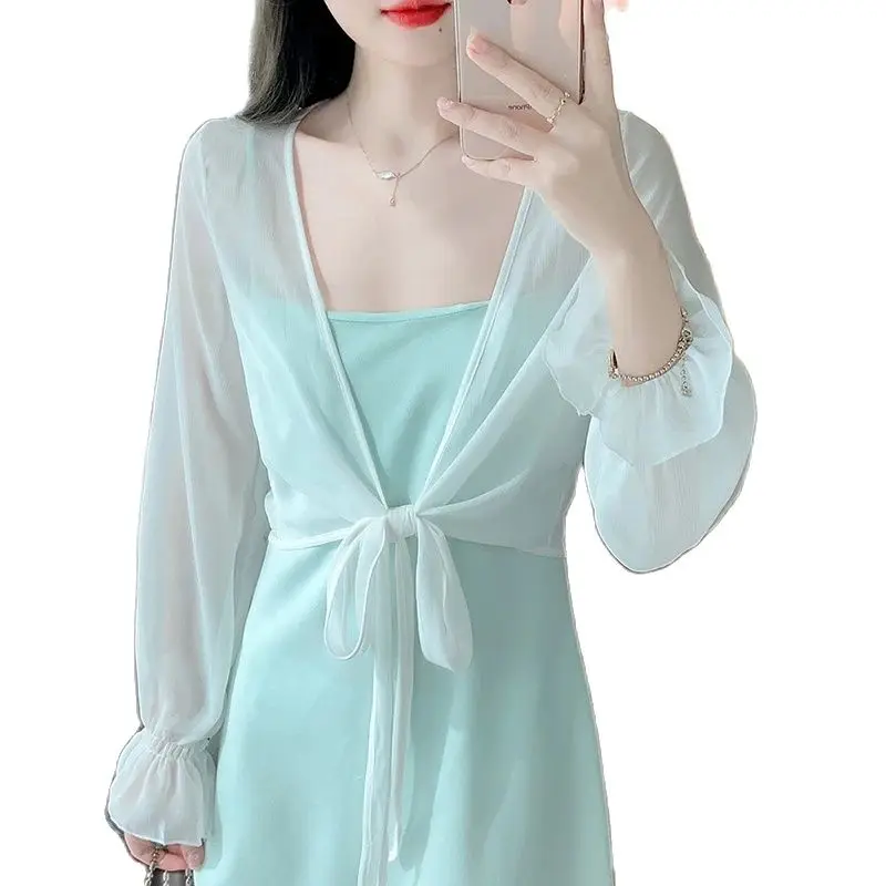 Women Bolero Ladies Long Sleeve Cropped Chiffon Shrug Bolero Party