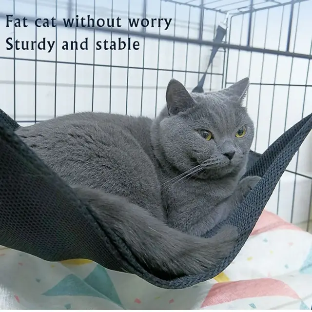 Amaca Per Gatti Sospesa - Letto Morbido Per Gabbie, Interni Ed Esterni | Blu Tokaneit