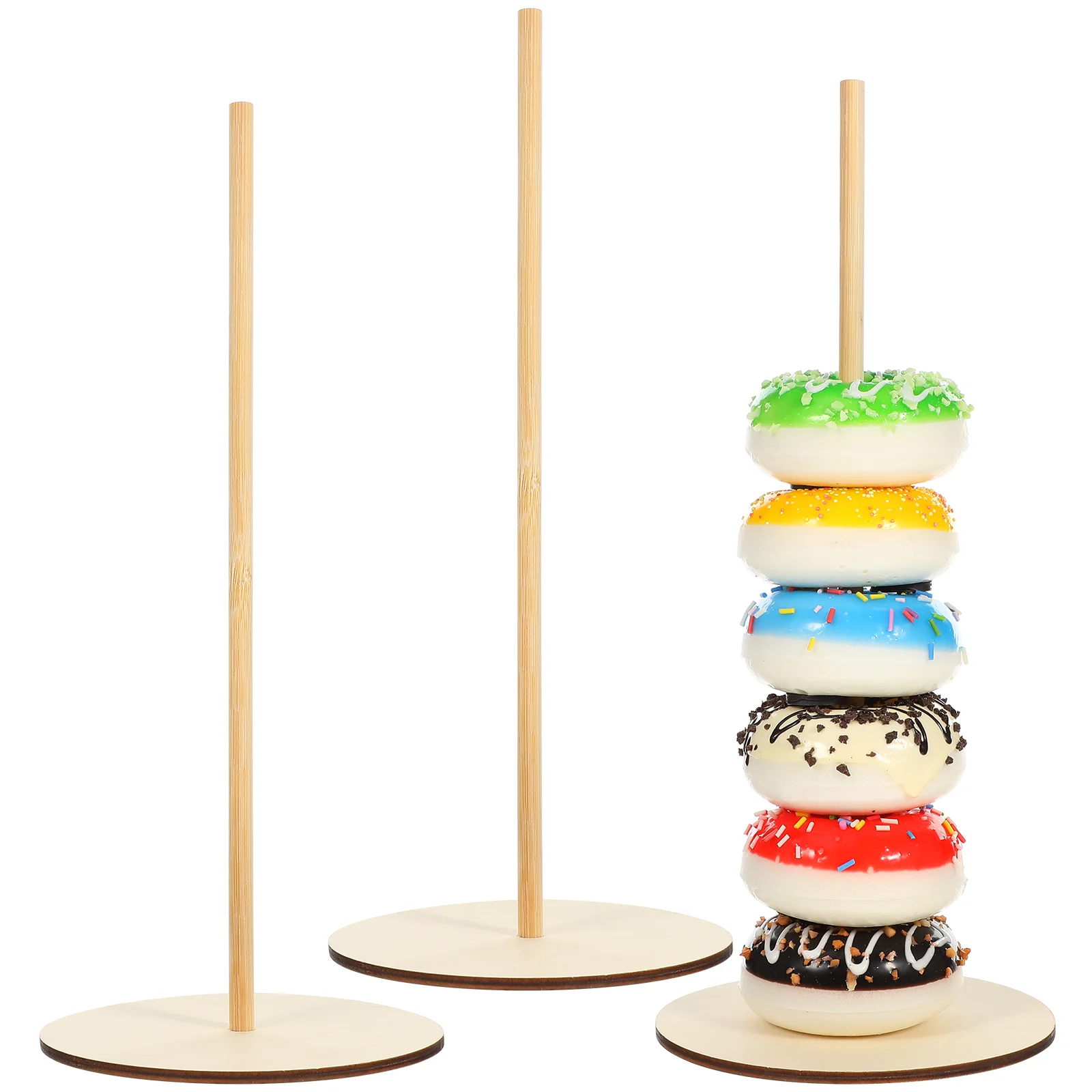 

Wooden Donuts Stand Birthday Party Doughnut Rack Sweet Cart Stand Donut Display Holder Donuts Bar Party Food Accessories