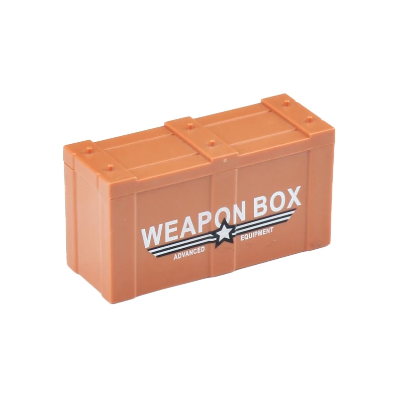 Beige Military Weapon Box Building Block Accessories