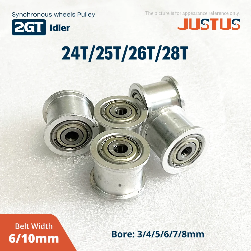 POP 5pcs 2GT Timing Pulley, Bore 5mm 6mm Width GT2 Timing Belt Idler Pulley Printer Accessories 16 Teeth Aluminum Synchronous Wheel Printer I.461032748 - View #12