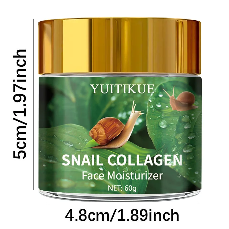 Snail Collagen Facial Moisturizer - 60g, firming, brightening, suitable for all light beige types