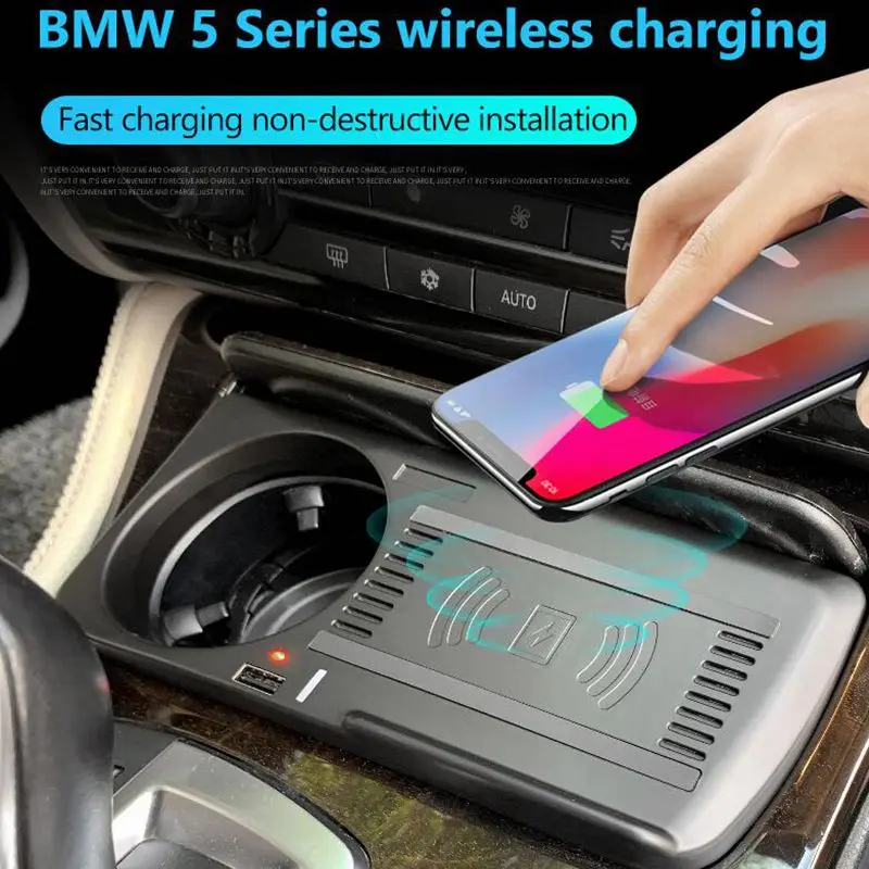 Electric Vehicles Bmw 530e Wireless Charging 1set 15W Fast Car QI