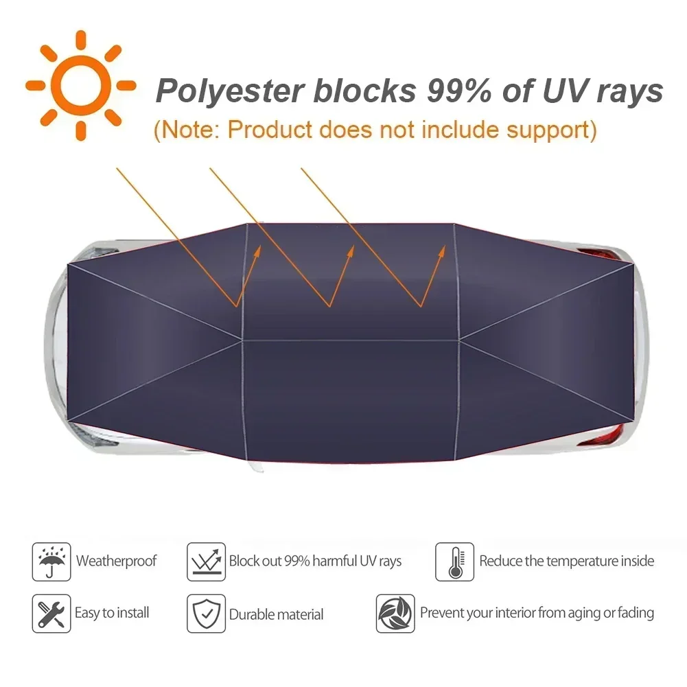 Waterproof Car Roof Sun Umbrella Oxford Cloth Portable Canopy