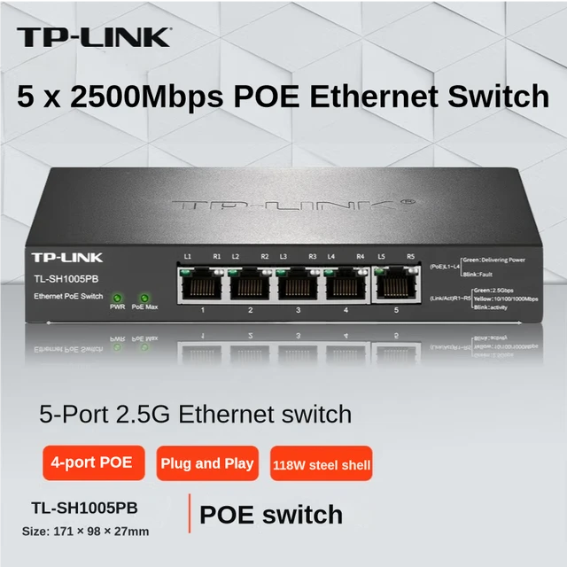 TPlink TLSH1008 Network Switch 2.5g Switch 8port 2500mbps 2