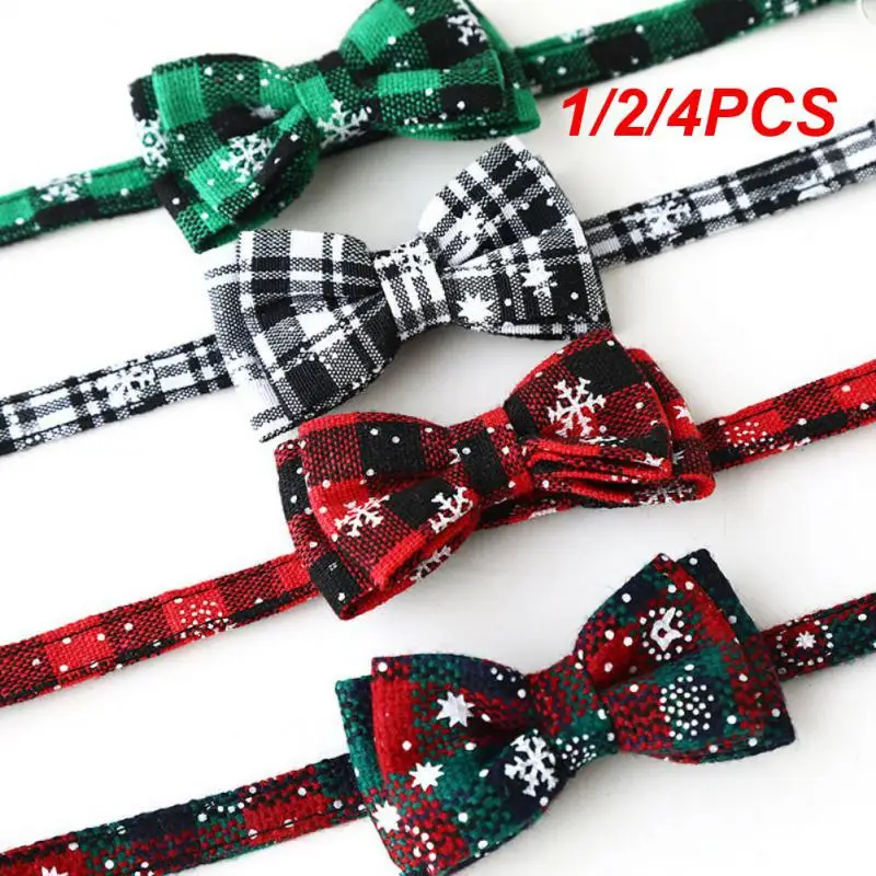 

1/2/4PCS Cute Cat Collar Small Puppy Cat Dog Collars Bow Kitten Collar Bowknot Necklace with Bell for Dog Cat Chihuahua Pet