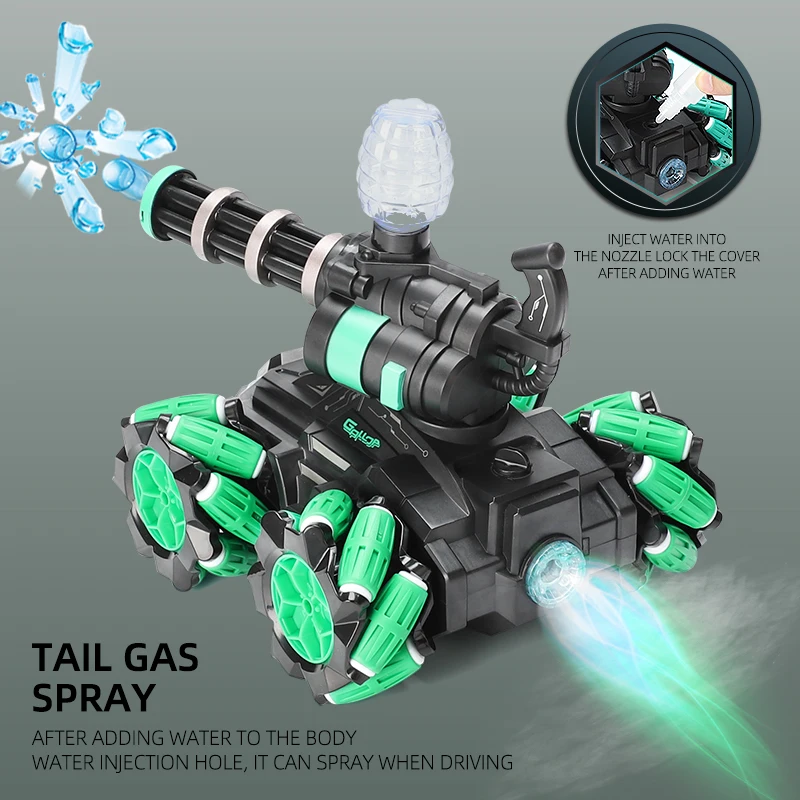 Rc Tanks 2.4G Spray Water Bomb Armored Vehicle High Speed Water Bombs Induction Watch Remote Double Control Toy Gifts for Boys remote control tank remote control vehicle