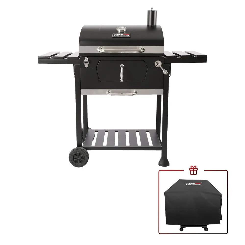 

Royal Gourmet 24" CD1824EC, Charcoal BBQ Grill with Cover Grill Machine Home Appliance