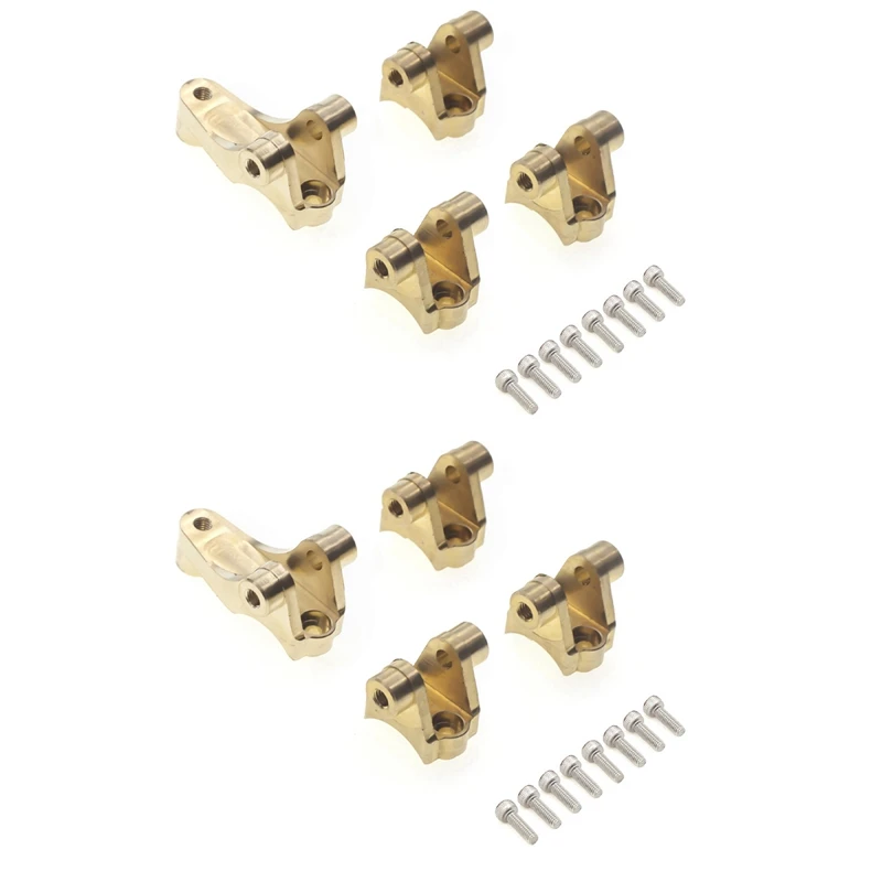 

2 набора, латунный передний и задний мост, нижний амортизирующий кронштейн, подставка для 1/10 RC Crawler Car Traxxas TRX4, обновленные детали