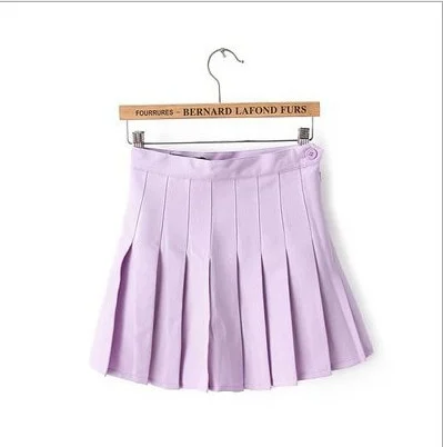 Preppy Pleated Skirt Girls Streetwear A Line Tennis Skirt High Waist Korean Red Pink Blue Mini Jupe Femme Navy Blue Women Skirts - Image 2