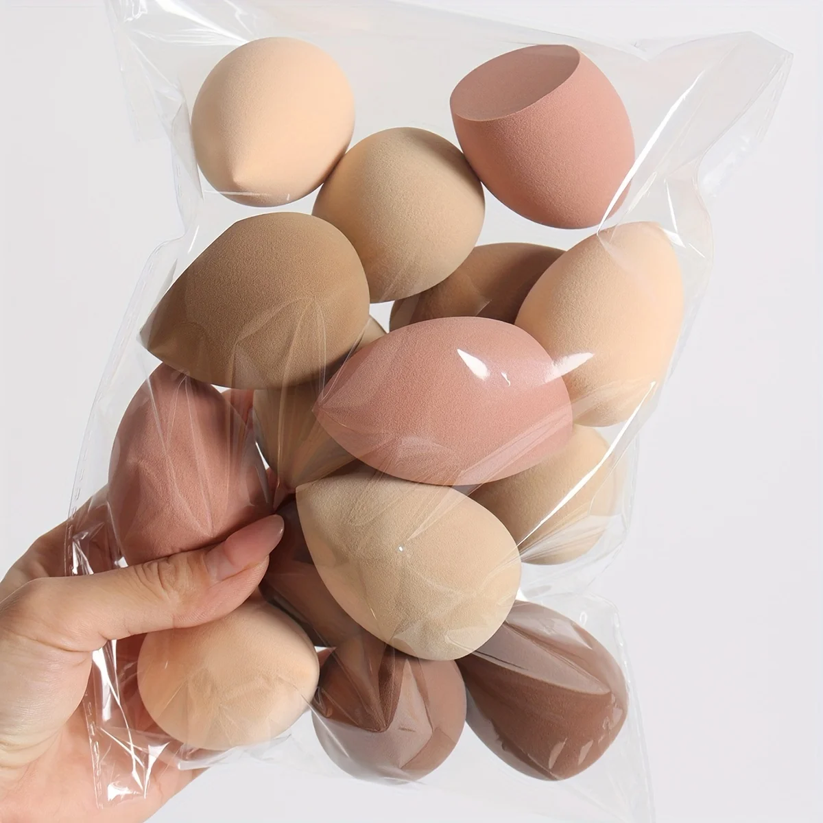 9Pcs Latex-Free Makeup Sponges Set, Wet/Dry Blending Sponge for Liquid Cream Powder, All Skin Types, Random Colors/Shapes