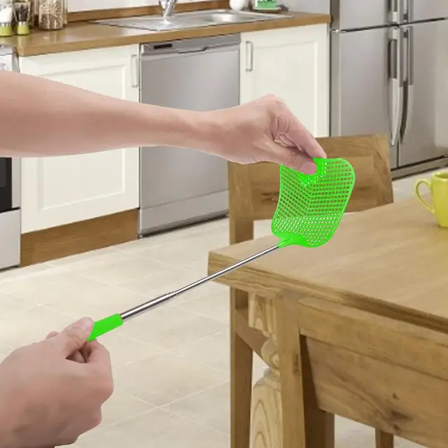 Bővíthető Légy Swatter Telescopic Rugalmas Fly Megakadályozza A Szúnyog Legyek Csapdájának Visszahúzható Swerterkertét És Otthoni Kellékeit - Image 3