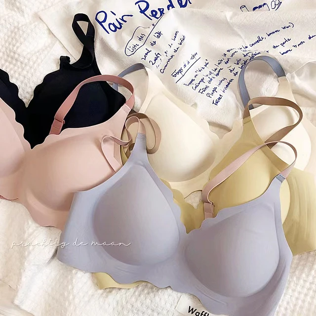 Only A Bra, Macaron Girl Clash-Colored Jelly Strip Bralette, Wireless  Fashion Sexy Sleepwear Intimate, Comfortable