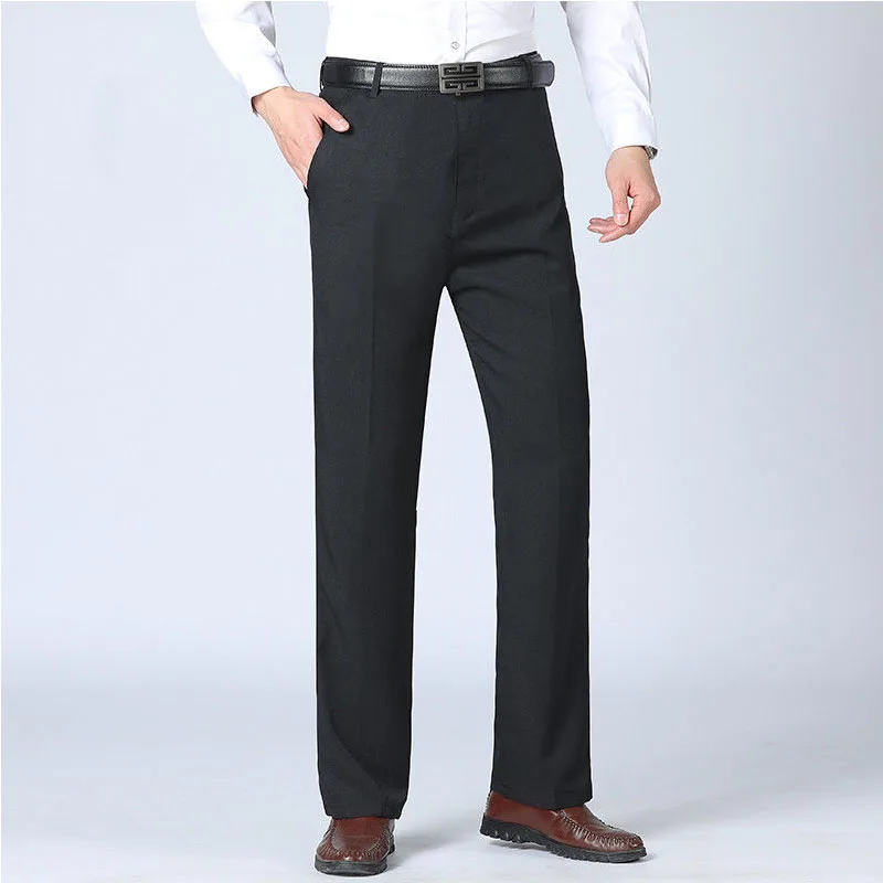 Spring Autumn New Men Suit Pants Business Office Streetwear Fashion Male Solid Pocket Loose Casual Straight Full Trousers 29-40 3