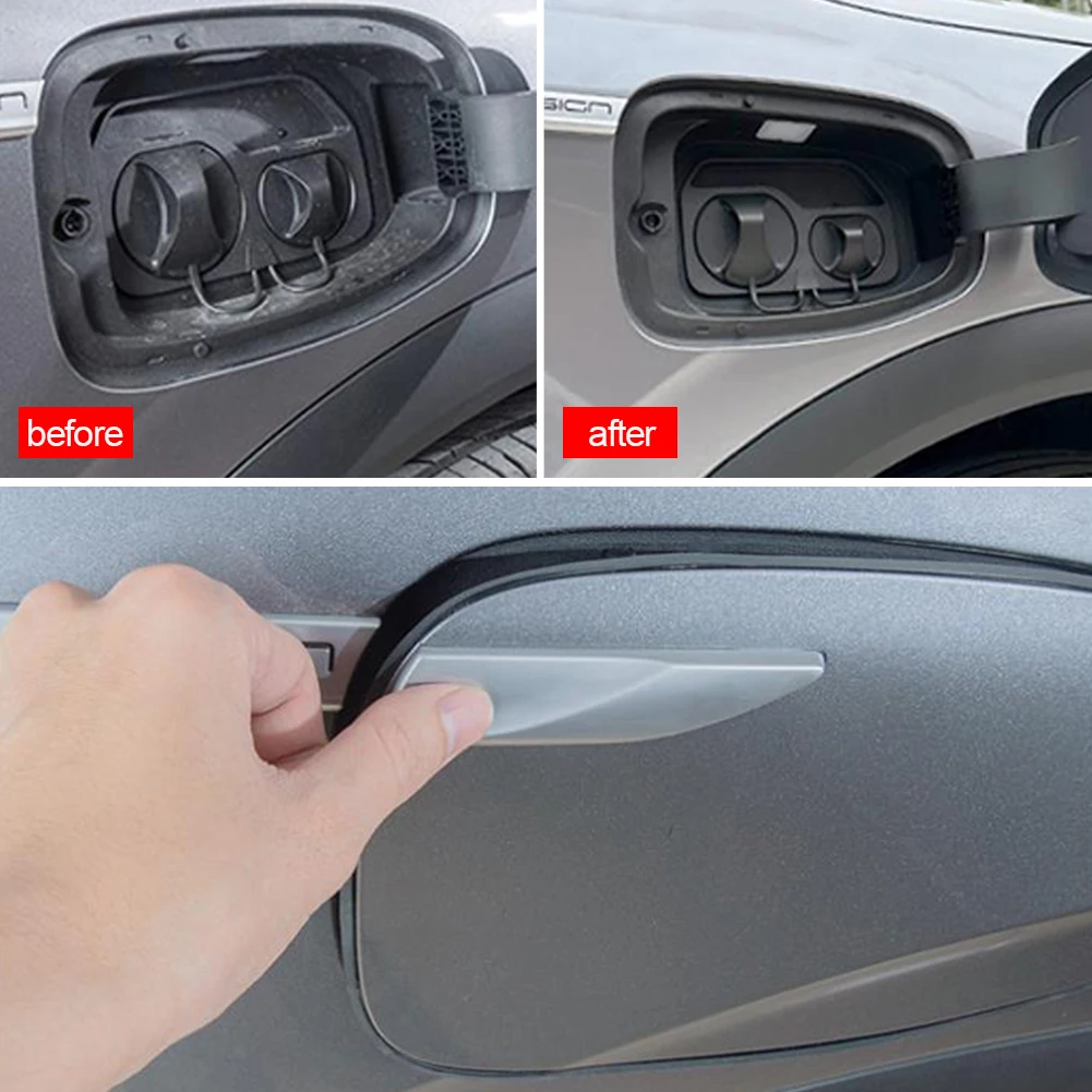 Car Charging Port Rubber Sealing Ring Protective Dust Cover Ring Waterproof Accessory For BYD Atto 3 EV car charging port cover
