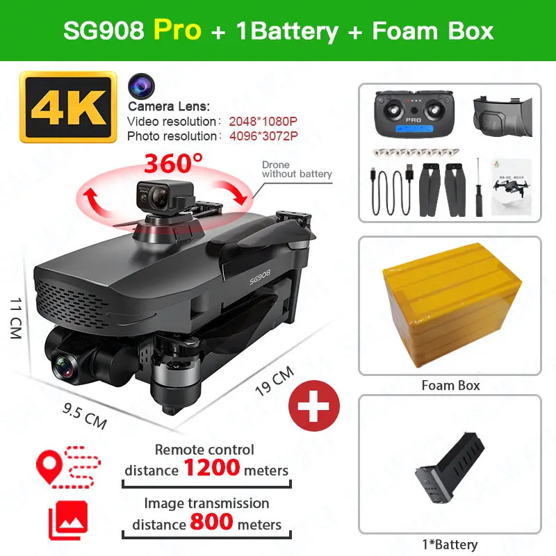 New SG908 MAX / SG908 Pro 4K Profesional Camera Drone With WiFi 3KM GPS 3-Axis Gimbal Obstacle Avoidance RC Quadcopter Drone big remote control helicopter RC Helicopters