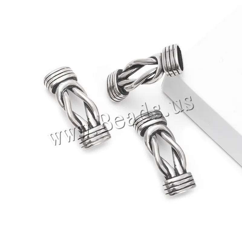 10PCs Stainless Steel Bracelet Connector Magnetic Clasps 40x14mm, Hole: 12x6mm For Leather Cord Diy Bracelets Jewelry Findings