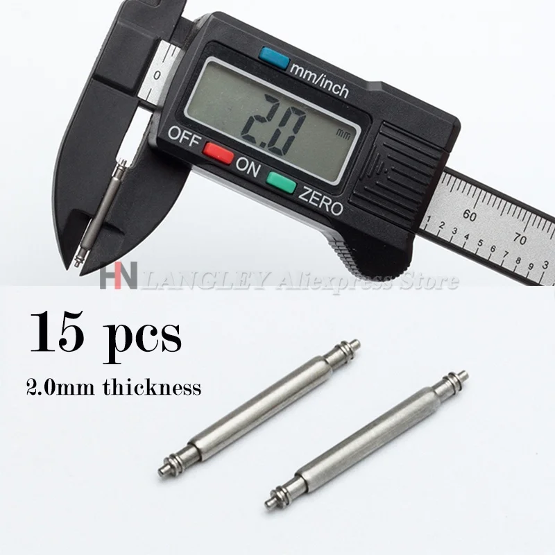 15-Piece Stainless Steel Watch Strap Spring Bar Set