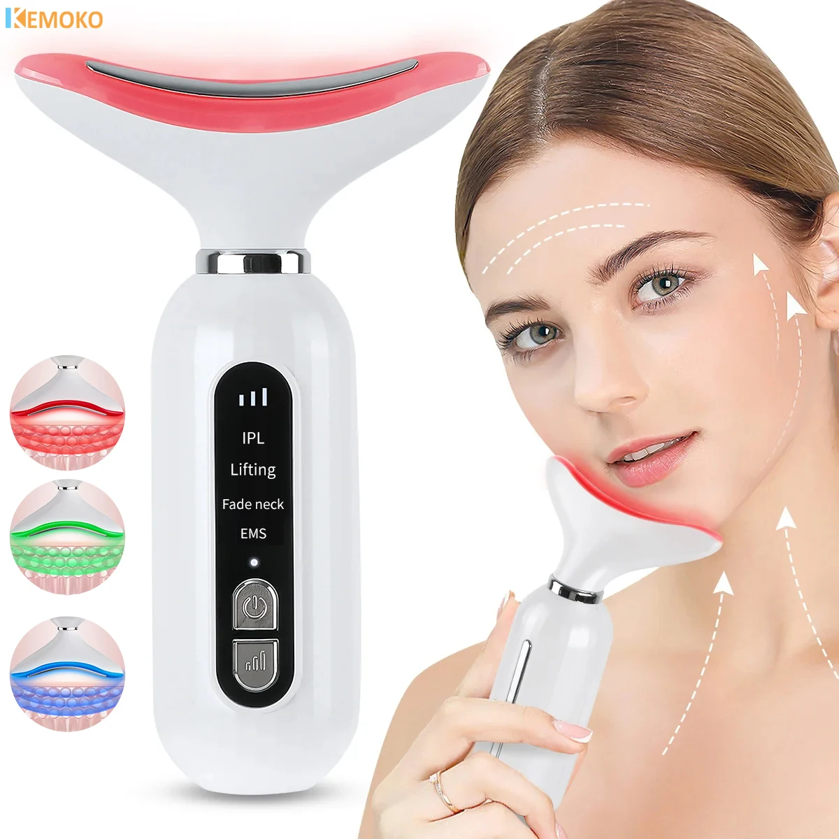 Hot Cool V Line Face Neck Lifting Machine Ems Microcurrent Photon Therapy Device Antirughe Double Chin Remover Beauty Care