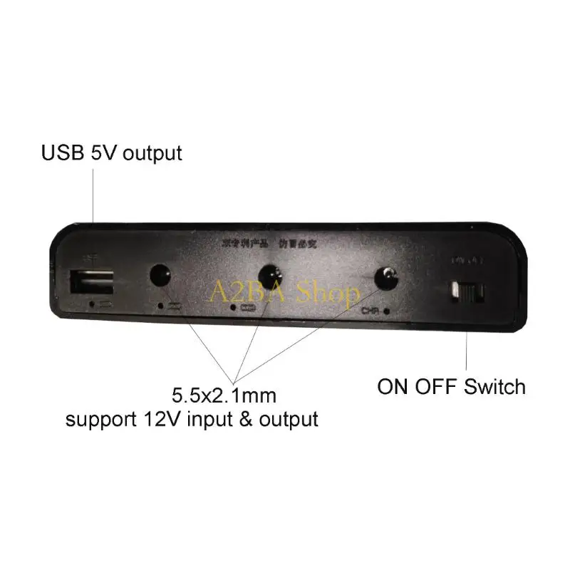 A2BA 6x18650 Powerbank for Case Battery Storage for Shell For Charge USB DC12V