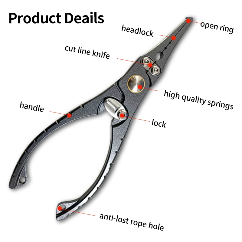 RUKE Fishing Multifunctional Stainless Steel Pliers & Wire Cutter Portable Nipper Tools for fishing , Hiking, Camping & Home Use