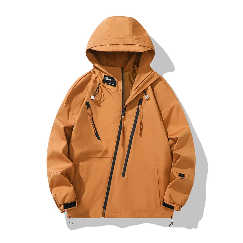 

2024 new jacket men's and women's spring and autumn hooded casual outdoor windproof waterproof jacket loose Fashion trends coats