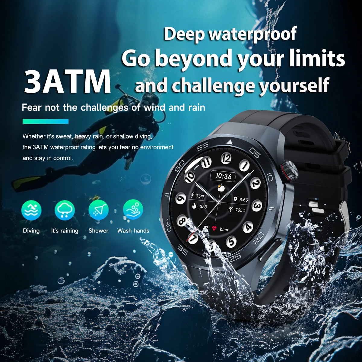 Huawei GT5 Pro – 1.53" AMOLED Smartwatch with GPS & Health Tracking - Image 2