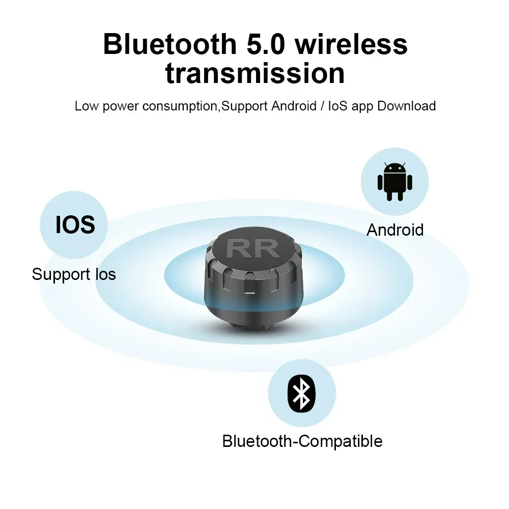 TPMS Tire Pressure Sensors Motorcycle Bluetooth-Compatible Tire Pressure Monitoring System External Sensor Android/IOS Car TMPS car tire pressure monitor motorcycle tire pressure monitor car tire pressure sensor external sensors