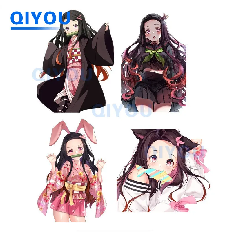 

Kamado Nezuko Kimetsu No Yaiba Anime Girl Car Sticker Suitable for Laptop Trolley Case Off-road Vehicle Body Windows PVC Decal