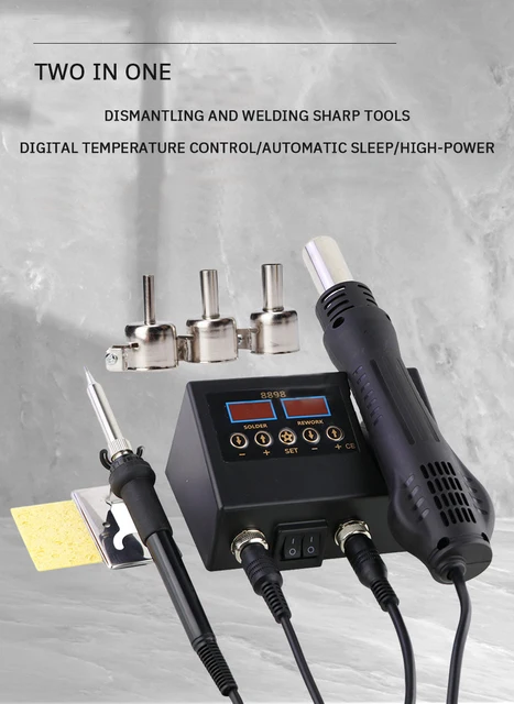 ハンダゴテ セット 2 In 1 750W はんだ付けステーション LCD デジタル