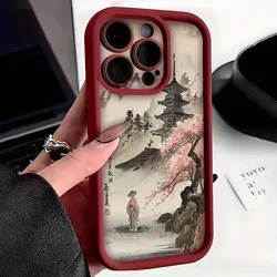 Japanese Temple & Cherry Blossom Soft Phone Case Cover - iPhone 18 Pro Max (2)