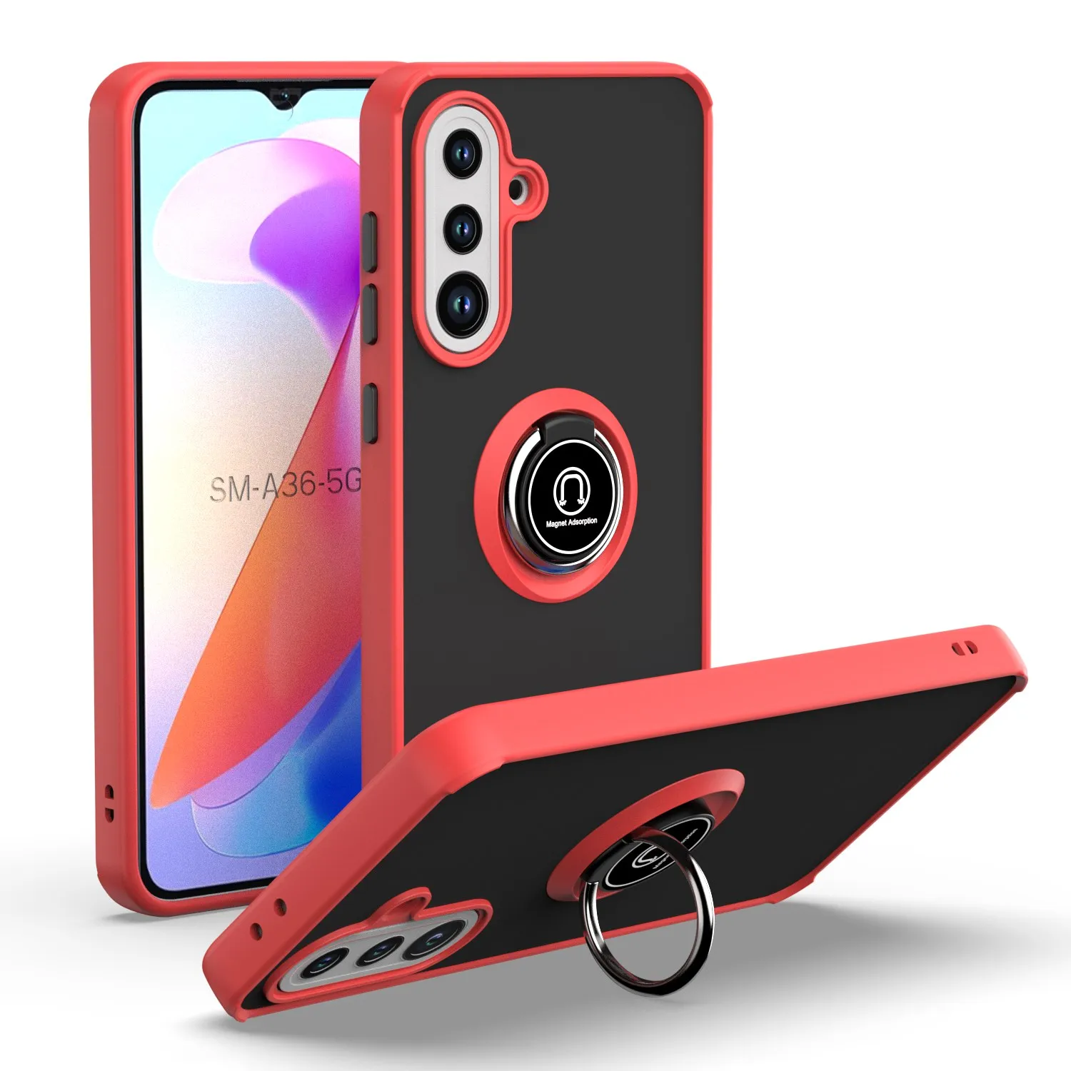 Magnetic Ring Stand Holder Shockproof Phone Case with Enhanced Protection
