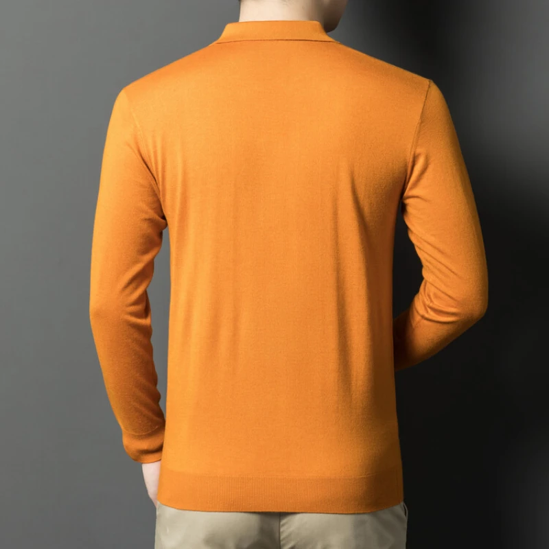 Men's pullover sweater with V-neck, business casual polo , keeping warm with wool . cashmere sweater.High-quality men's clothing 3